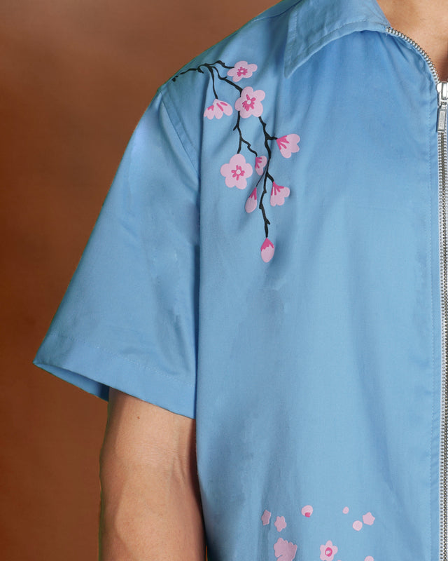 FIRST BLOSSOM DUSTY BLUE SHIRT