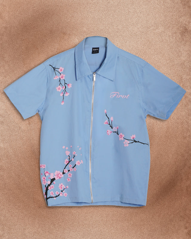 FIRST BLOSSOM DUSTY BLUE SHIRT