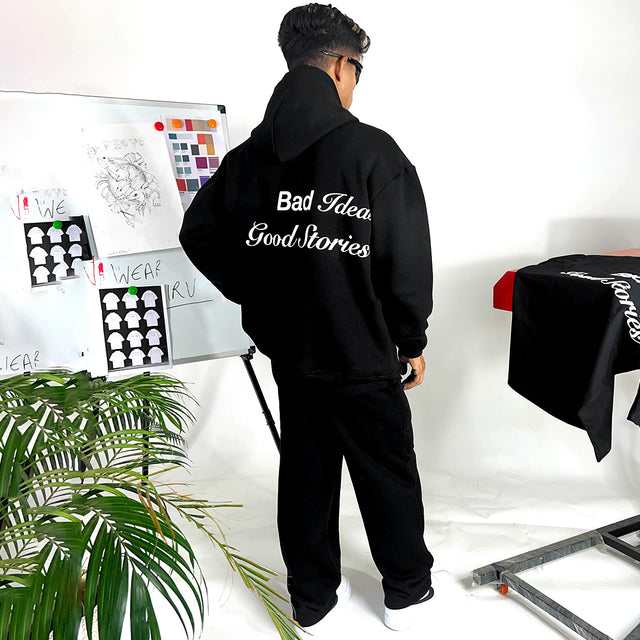 WORDS BLACK HOODIE