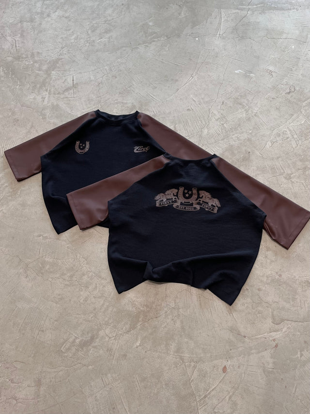 OUTLAW LEATHER WAFFLE T-SHIRT