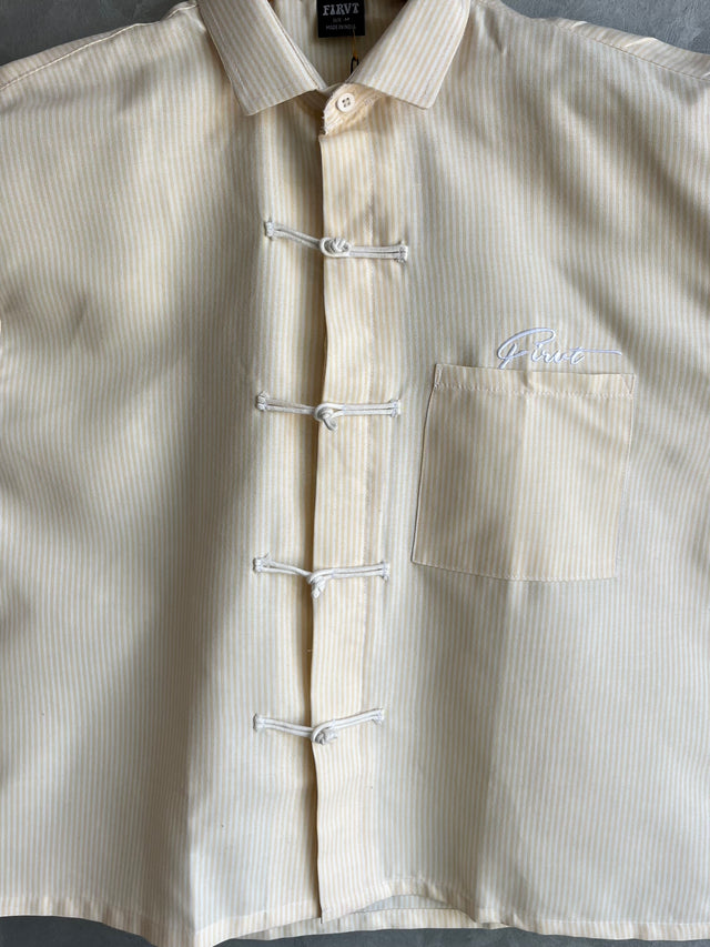 FIRVT YELLOW FROG BUTTON SHIRT
