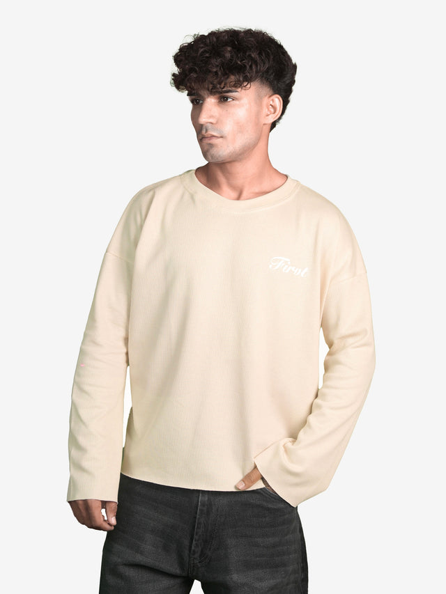 CREAM WAFFLE T-SHIRT