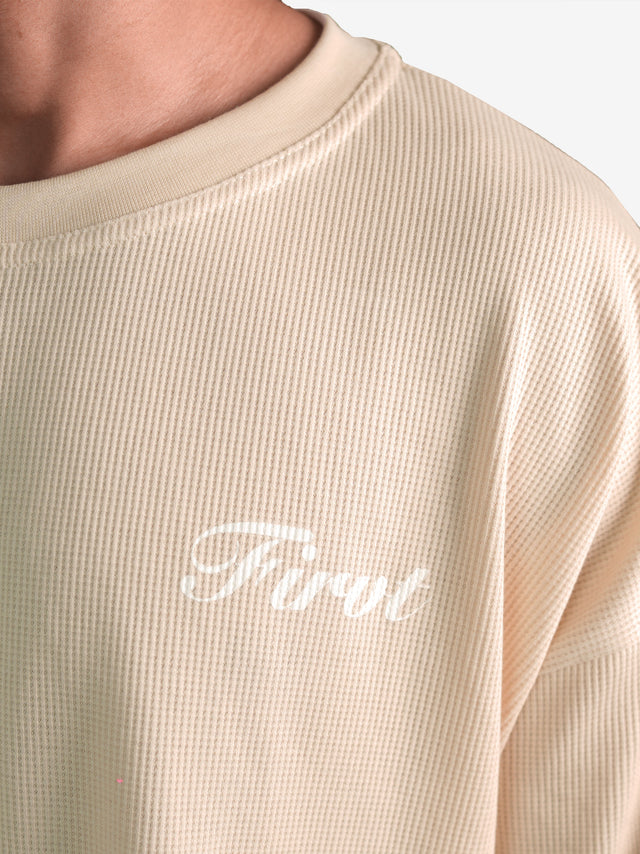 CREAM WAFFLE T-SHIRT