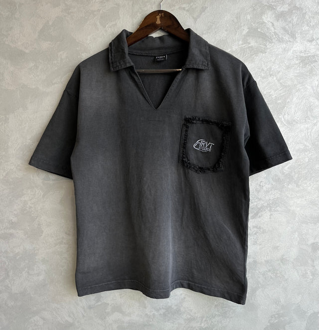 FIRVT CHARCOAL WASHED POLO