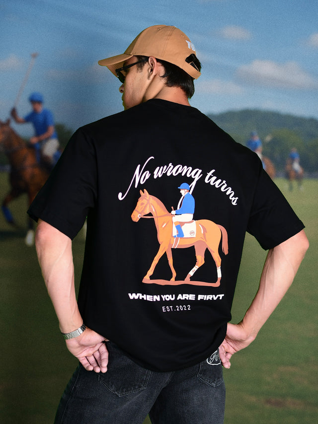 ROYAL RIDE BLACK T-SHIRT