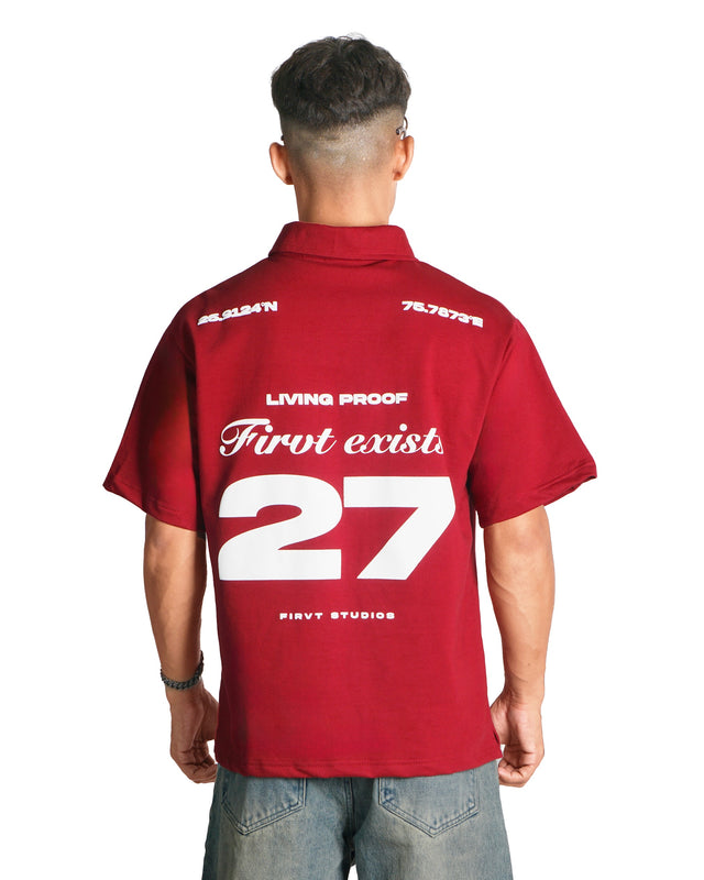 FIRVT EXISTS MAROON POLO