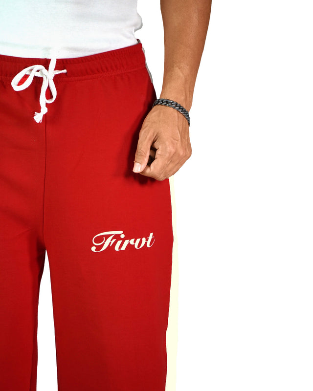 RED SIDE STRIPE SWEATPANTS