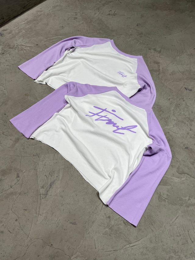 RAGLAN WAFFLE LAVENDER T-SHIRT