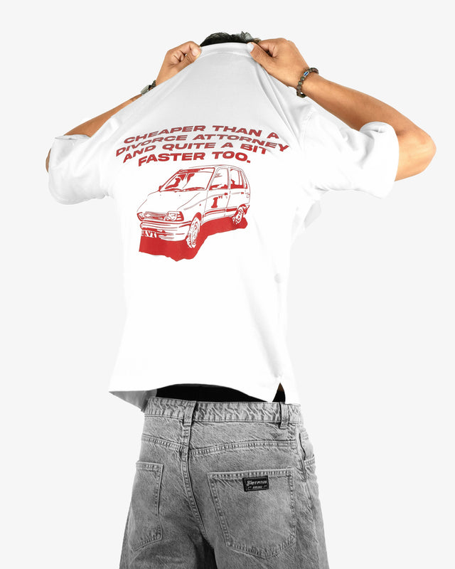 ALIMONY EVADER 800 WHITE TSHIRT