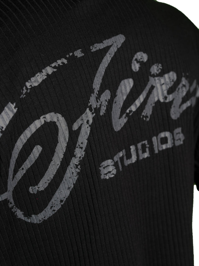 SIGNATURE RIB POLO BLACK