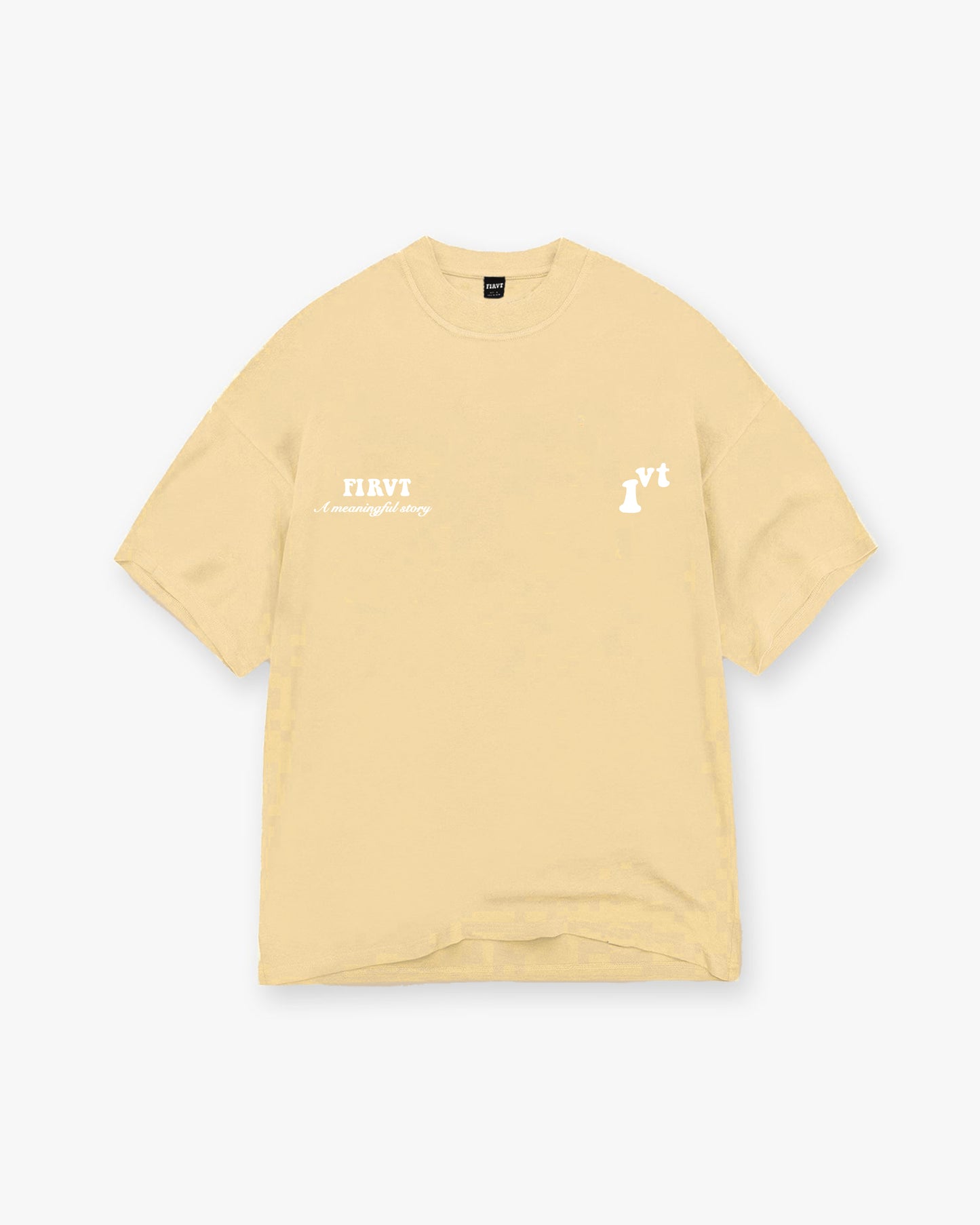 FIRVT CREAM BASIC TSHIRT