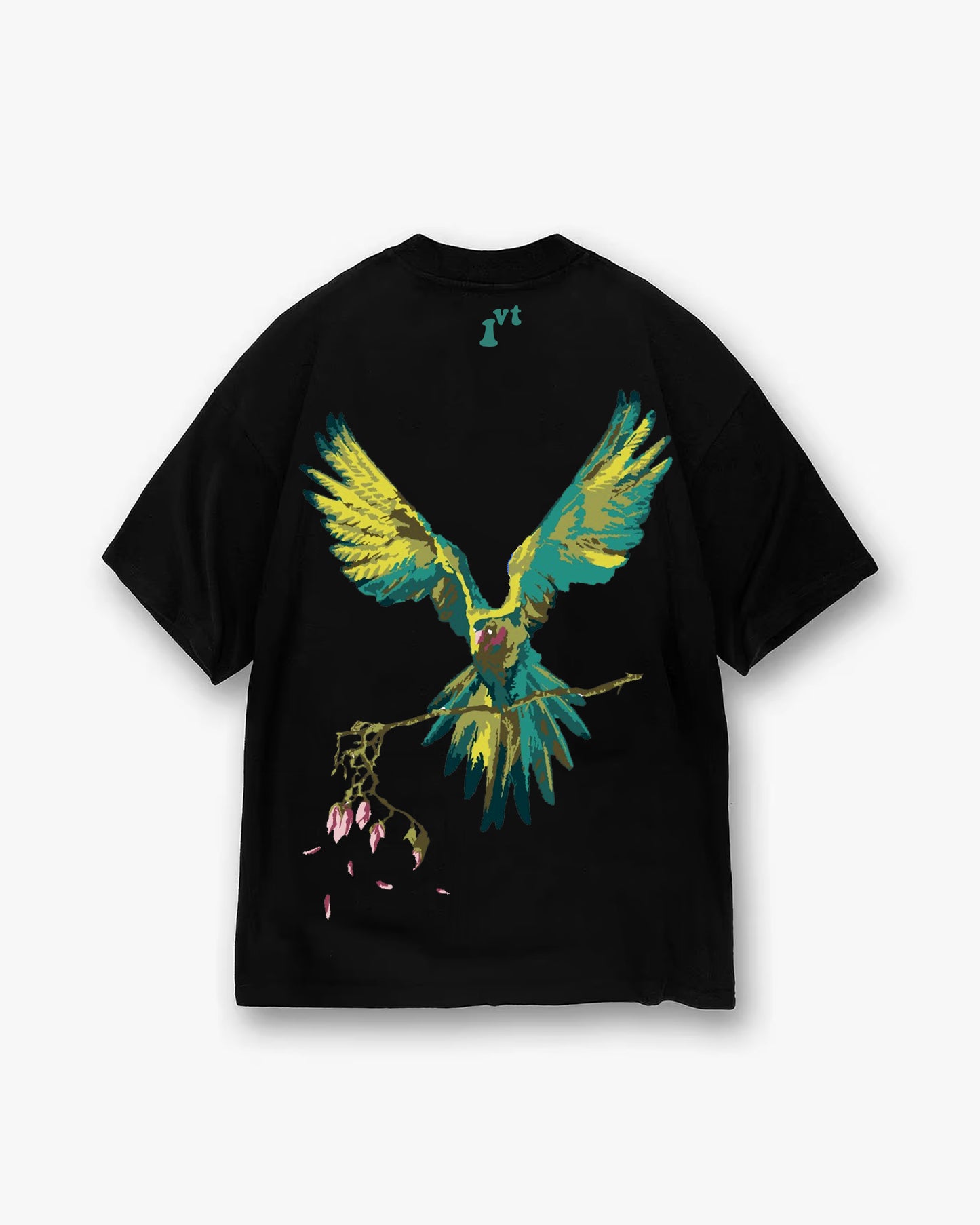 ROSE WINGS BLACK T-SHIRT