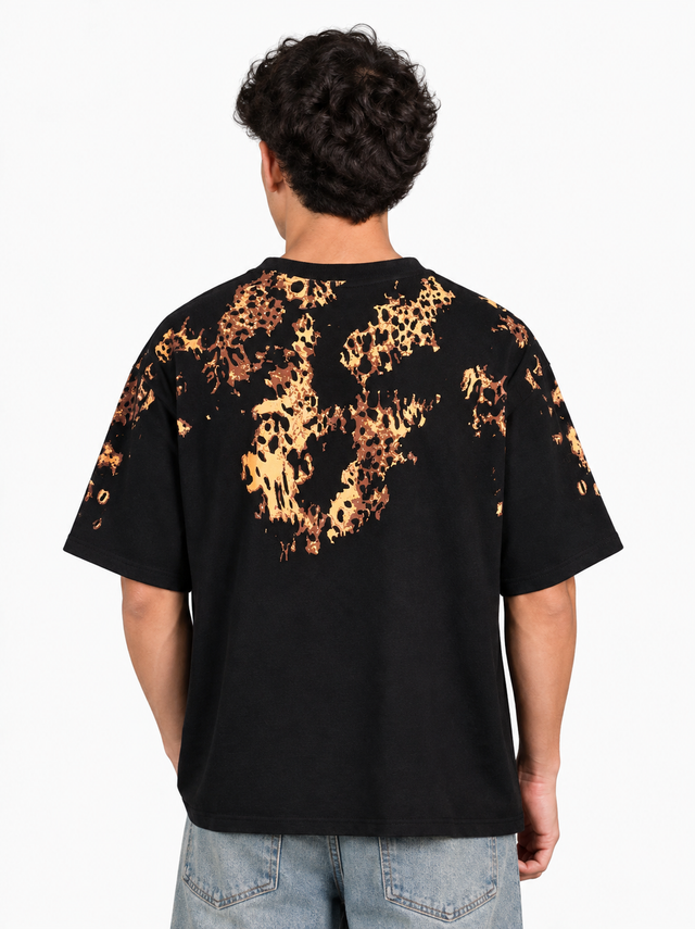 PANTHER PRINT BLACK T-SHIRT
