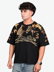 PANTHER PRINT BLACK T-SHIRT