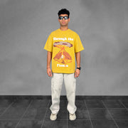 THROUGH THE FLAMES MUSTARD TSHIRT