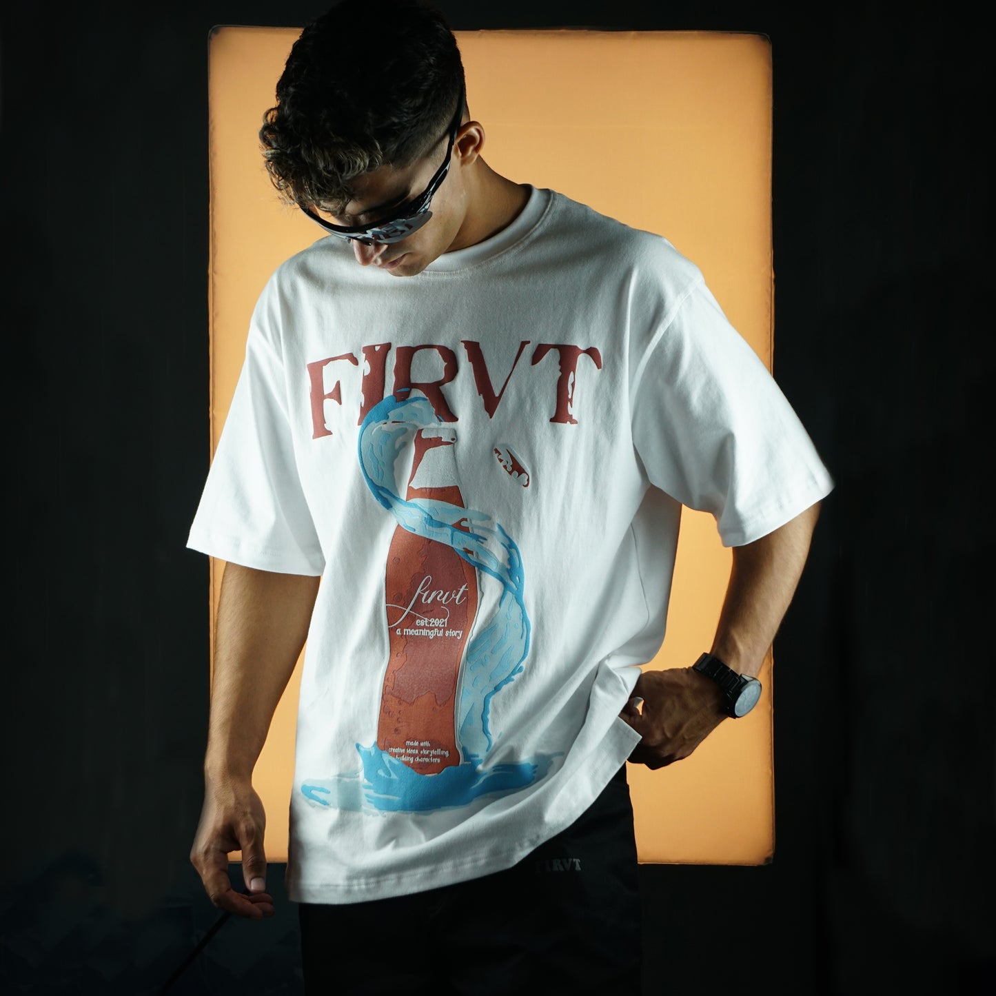 FIRVTASTIC BOTTLE WHITE TSHIRT