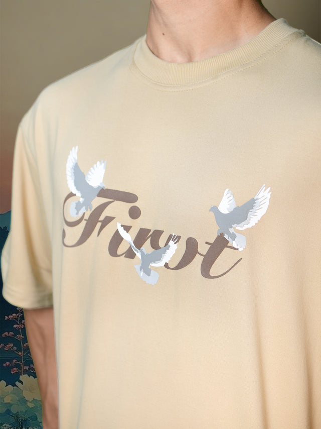 WINGS OF PIECE T-SHIRT BEIGE