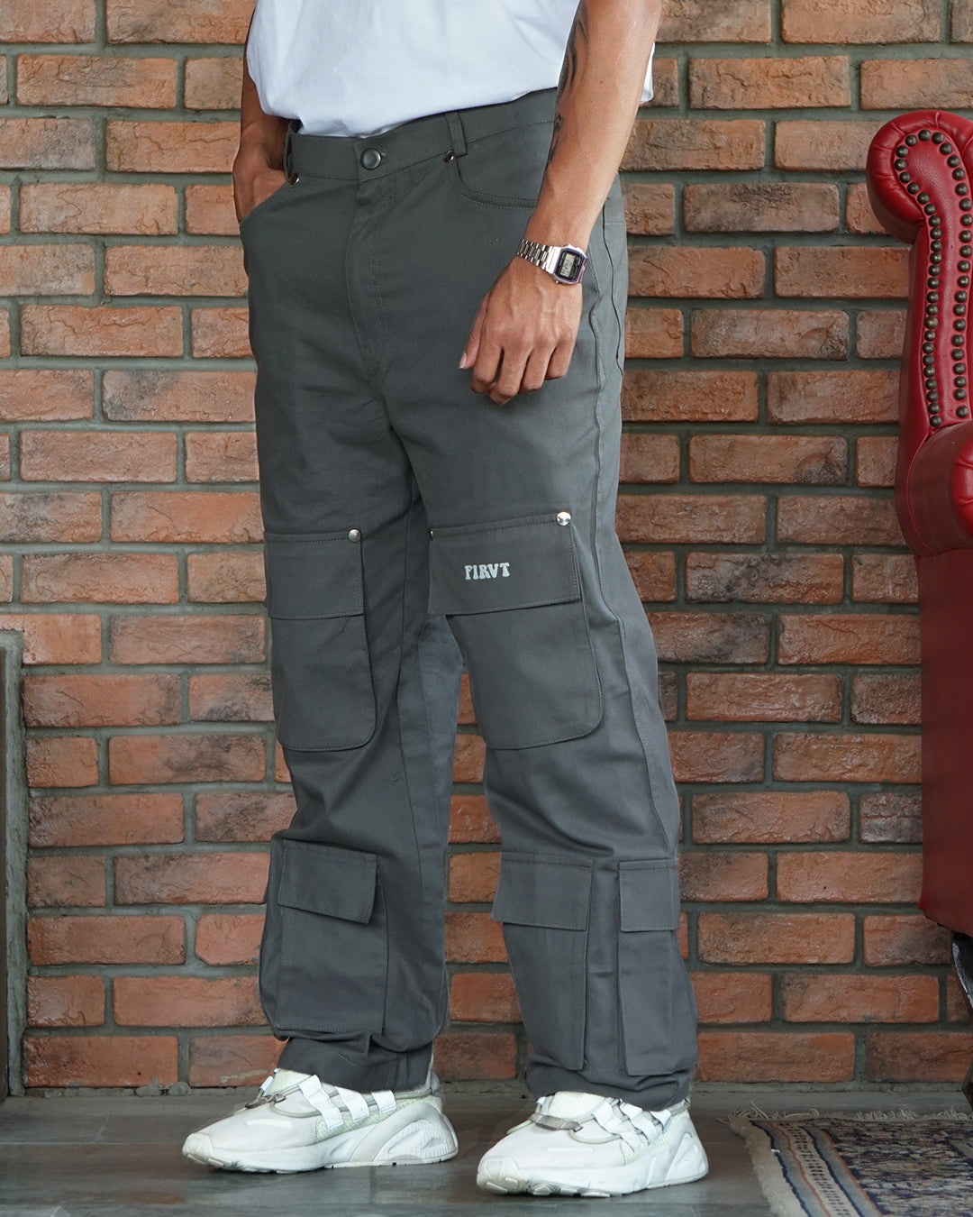 JCB Essential Cargo Combat Men Work Trousers With Knee Pad Pockets Black  Navy | eBay