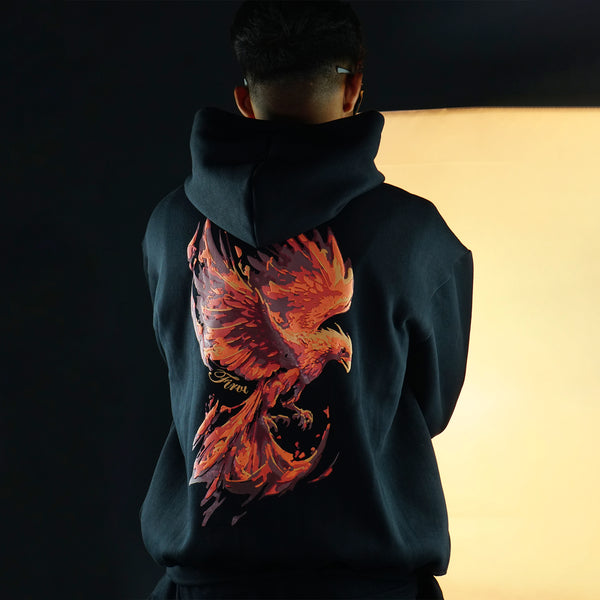PHOENIX BLACK HOODIE – FIRVT