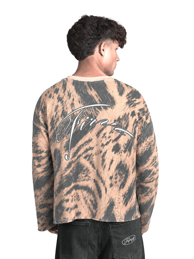 TIGER STRIKE WAFFLE T-SHIRT