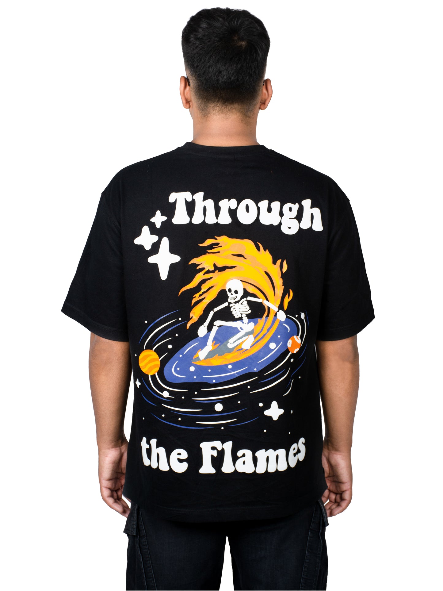 THROUGH THE FLAMES BLACK TSHIRT [UNISEX]