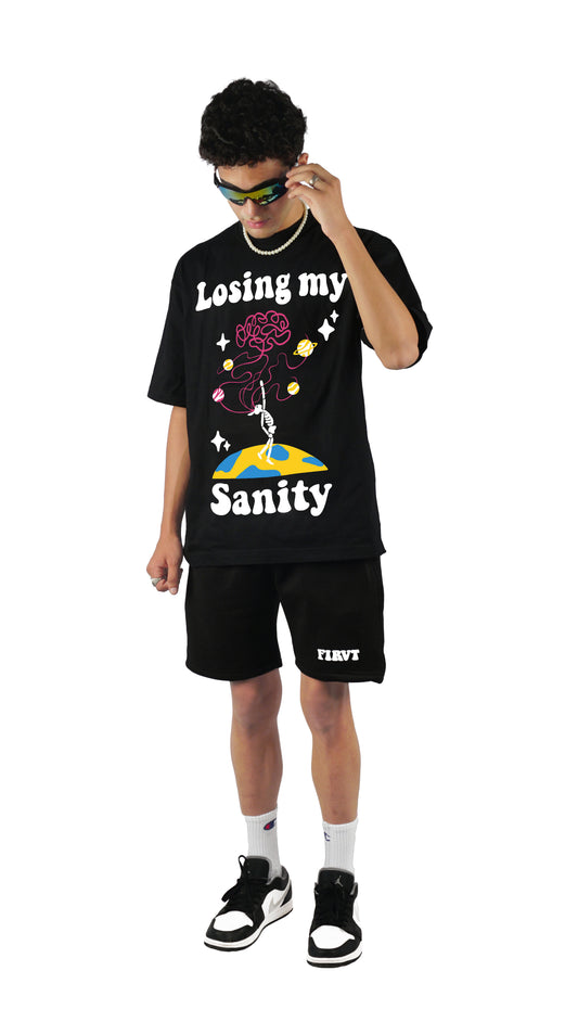 LOSING MY SANITY BLACK TSHIRT [UNISEX]