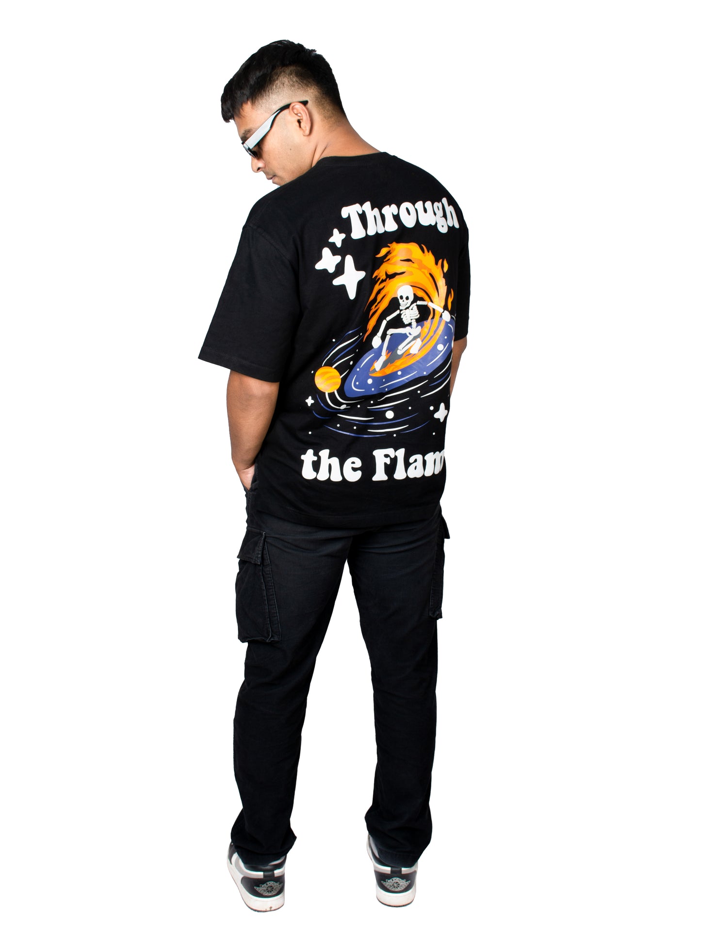 THROUGH THE FLAMES BLACK TSHIRT [UNISEX]